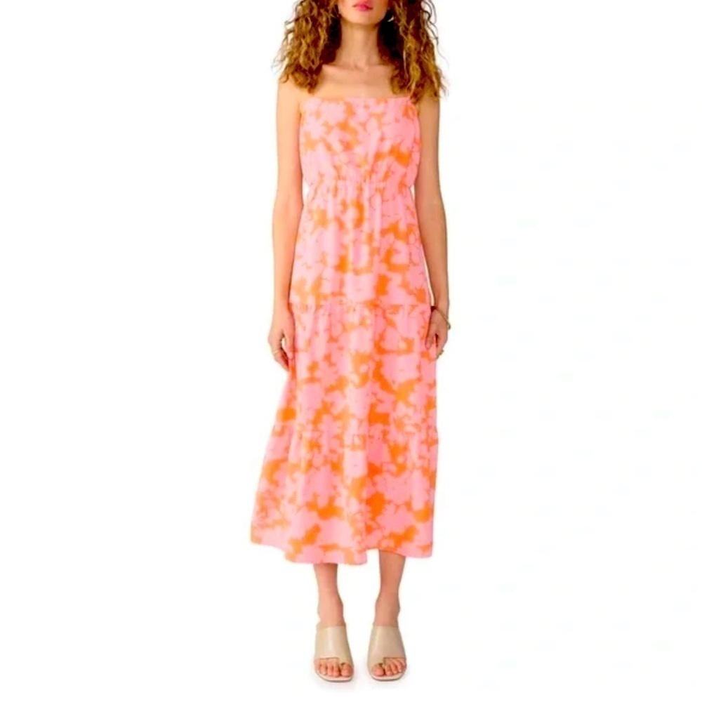 SocialStandard by Sanctuary Smocked Back Tiered Maxi Sundress Size Large